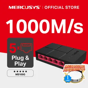 Mercusys MS105G Desktop Switch 5-Port 10/100/1000 Mbps HUB Switch