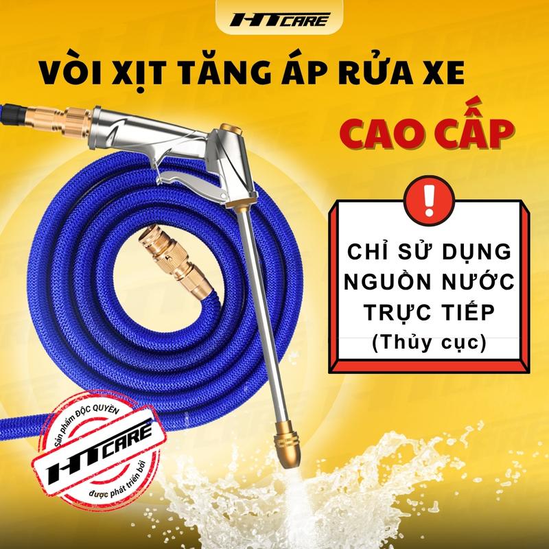  Vòi Xịt Tăng Áp Rửa Xe Phun Nước Mạnh Dây Co Dãn Chuyên Nghiệp - HTCARE 
