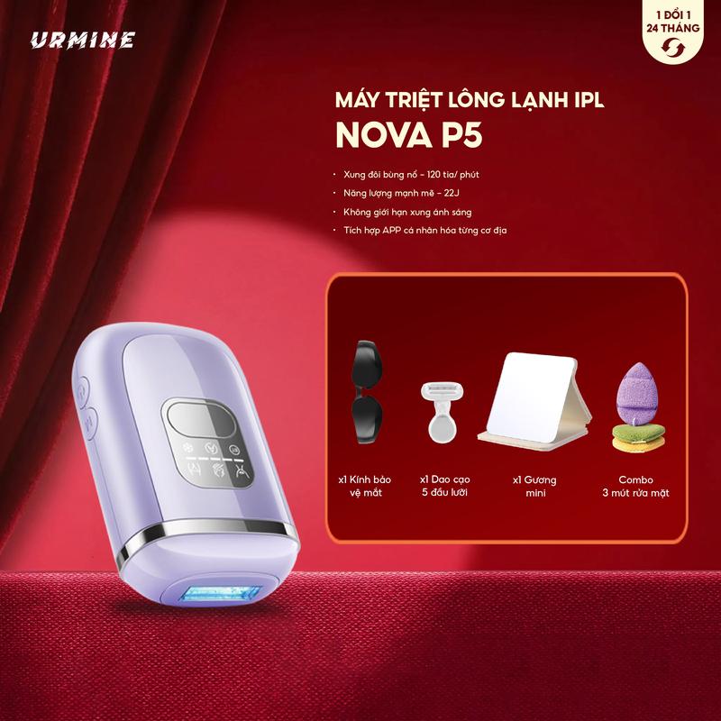   LIVE  Máy Triệt Lông Lạnh URMINE Nova P5 IPL Sapphire | Kết Nối App Thông Minh  | Xung Đôi Bùng Nổ x Mặt Đá Sapphire | Dùng Được Cho Mặt - Bikini - Full Body Không Nóng Không Rát 