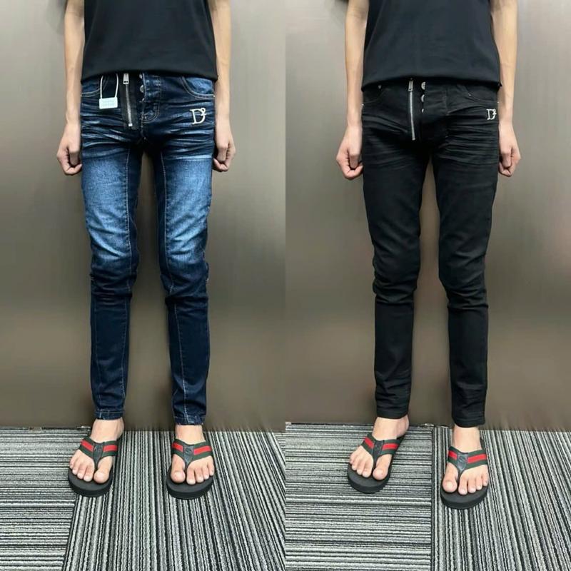 COMBO quần Jeans nam xanh đen trơn khóa lệch d2 bạc đính đùi có bốn cúc