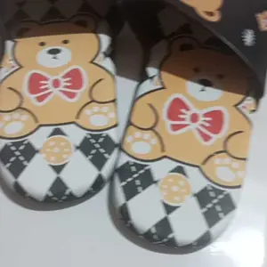 Sendal Slop Wanita Motif Taddy Bear Korean/Sendal Kokop Wanita Model Terbaru