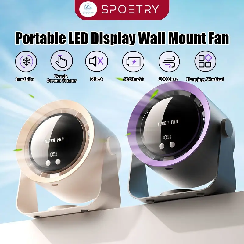 Newest Air Circulation Electric Fan 100High-Speed Turbine Little Fan Wall-Mounted Desktop Small Electric