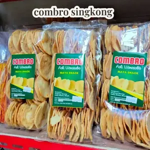 COMBRO WONOSOBO KERIPIK COMBRO SINGKONG KHAS DIENG WONOSOBO 375GR KEMASAN JUMBO HARGA DIJAMIN TERMURAH