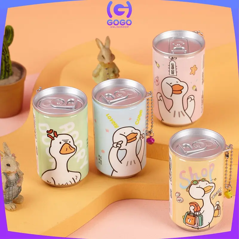 GOGO-C792 Tissue Basah Kaleng Mini Korea Karakter Lucu Isi 30 Lembar Sekali Pakai Portable / Tisu Basah Travelling Botol Unik Praktis dengan Rantai Import 6