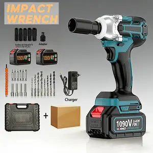 Cordless impact Wrench1090V/588V Brushless bor impact baterai Cordless Electric Wrench Rechargeable Torsi besar Mesin Bor