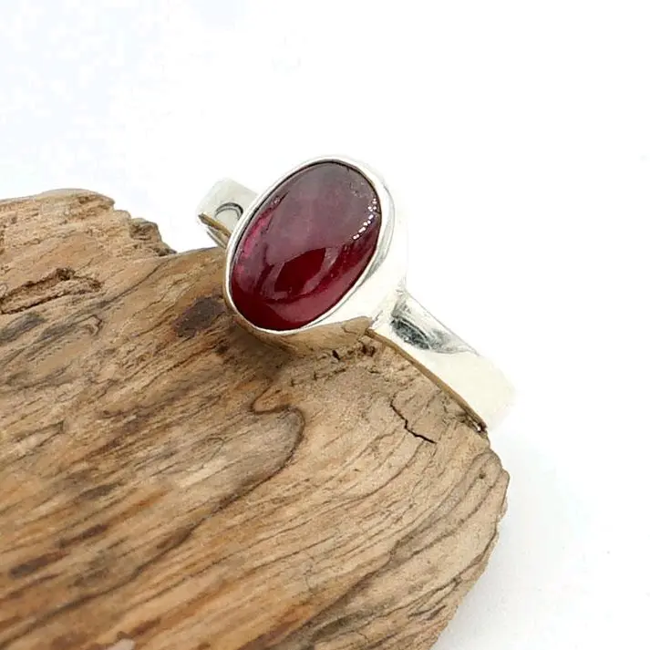 Cincin Wanita Ruby Mozambique Perak Asli 925 Mozalia 4