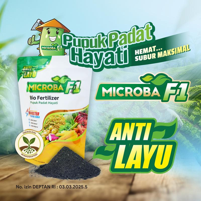 MICROBA F1 Bio Fertilizer Pupuk Padat Hayati Anti Layu 1Kg - Shop ...