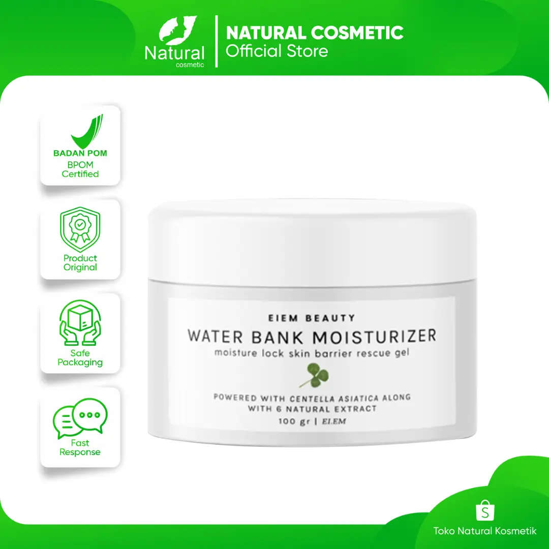 EIEM Beauty Water Bank Moisturizer 30g / 100g | Pelembab Wajah Menghaluskan Mencerahkan