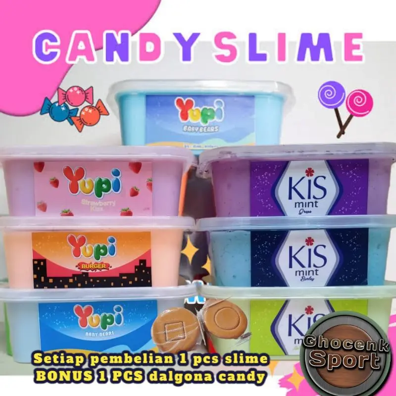 CANDY SLIME || SLIME TOFU || BONUS 1 PCS DALGONA CANDY || SLIME 1