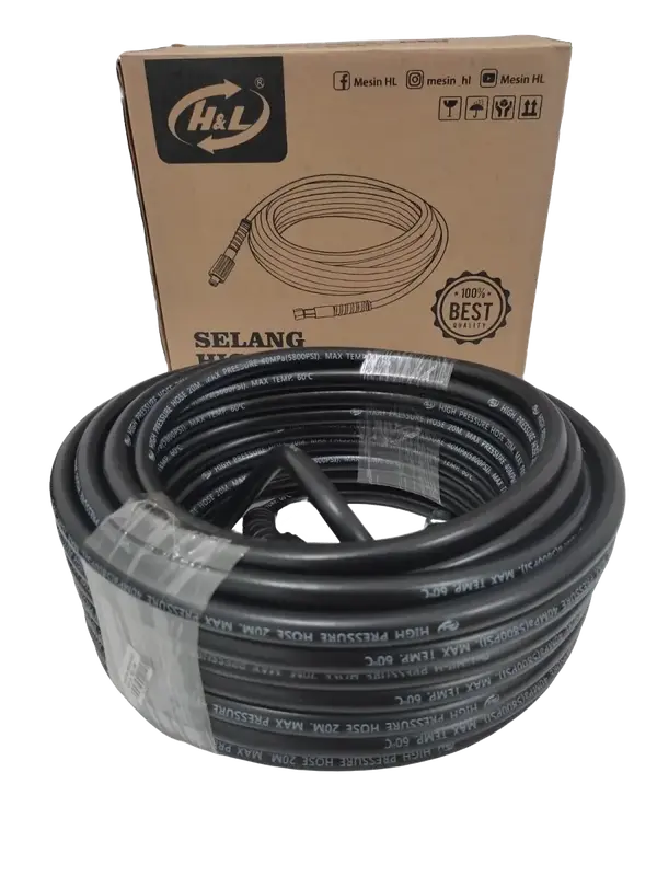 Selang Mesin Steam / Jet Cleaner / High Pressure Cleaner H&L Panjang 20 Meter 0