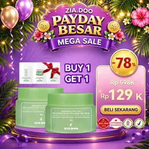 BPOM ZIA.DOO Australian Tea Tree Clay Mask 100g/60g/30g Face Mask Bedak Wajah Mengontrol Minyak Menghilangkan Jerawat Menghapus Bintik-bintik Gelap Masker Wajah Perawatan Kulit