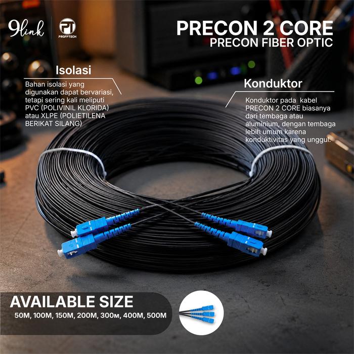 Gambar Proff Tech Kabel Fiber Optik Ftth Drop Cable Sc Sc Precon 2 Core 3 Seling 200 Meter untuk Jaringan Telekomunikasi dan LAN - Pc - 50M dari ProffTech Indonesia Kota Administrasi Jakarta Pusat Tokopedia