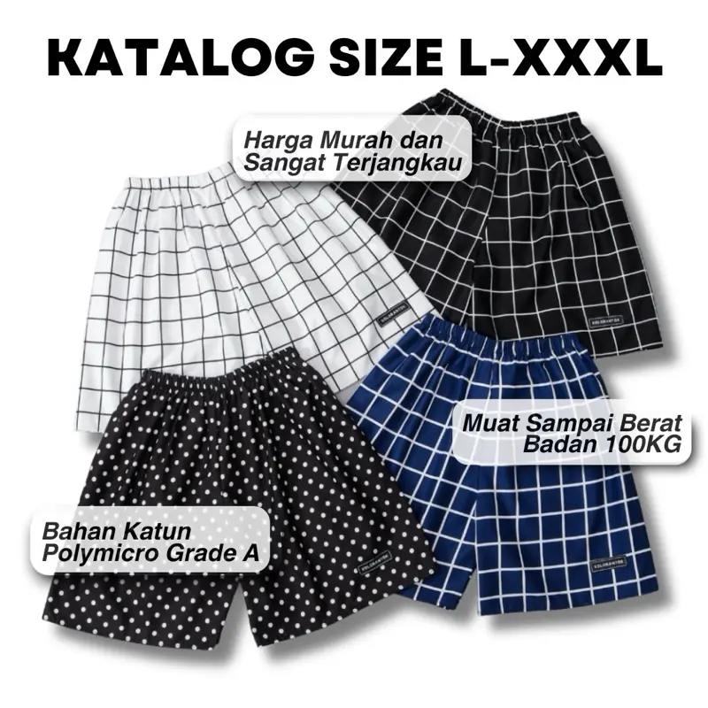 KOLORANTOK JUMBO SATUAN KOLOR JUMBO UNISEX PRIA DAN  WANITA CELANA PENDEK KOLOR COWO DAN CEWEK DEWASA MOTIF KOTAK