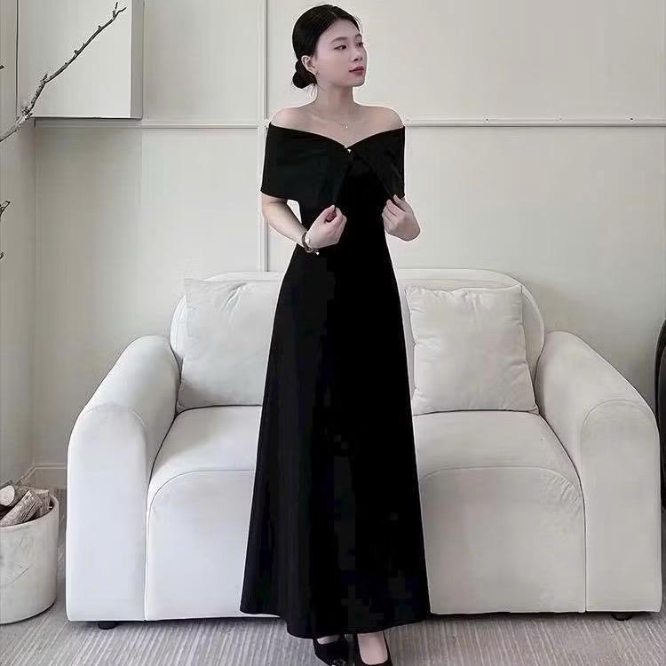 [Bèo Béo Bigsize ] Đầm Thiết Kế Nữ Cup Dáng Dài Phối Bản Trễ Vai Form Bigsize 60-90Kg