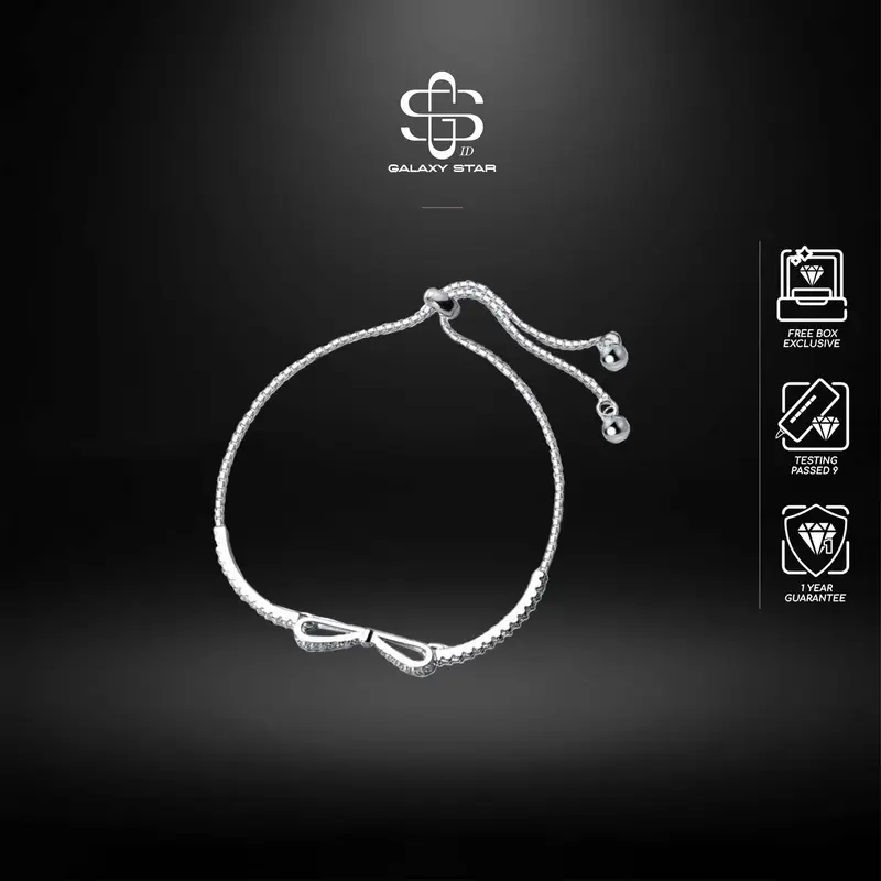 Gelang Serut Wanita Korea: Korean Trendy Serut Pita Silver - Gelang Kekinian Gift Idea GSM0006 Bracelets 0