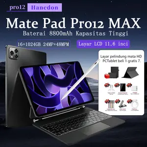 Free wireless mouse keyboard set  Pro12  11.6" inch Tablet 16GB+1TB Pengalaman Pro Layaknya PC | 120Hz OLED Real Color FullView Display | Ultra-tipi Wifi Layar Kartu