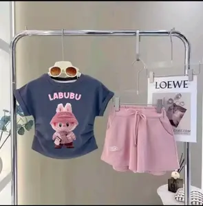 OneSet Baju Hi Labubu Anak Perempuan Kekinian Bahan Adem dan Nyaman Ready 0-6 Tahun