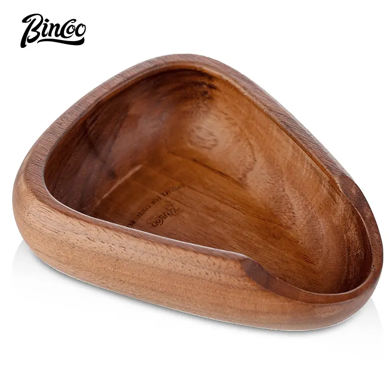 BINCOO Coffee Weighing Bean Tray Solid Wood Hand-brewed Coffee Weighing Device Coffee Container