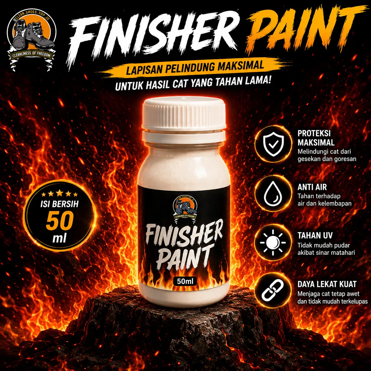 Finisher Paint 50 ml - Pelindung Cat Kulit