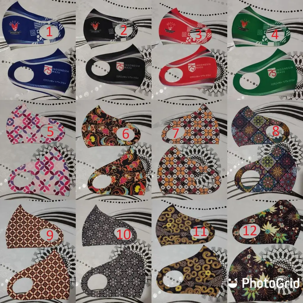 MASKER SCUBA PRINTING DEWASA / MASKER SCUBA BATIK / MASKER SCUBA BERGAMBAR (BACA DESKRIPSI)