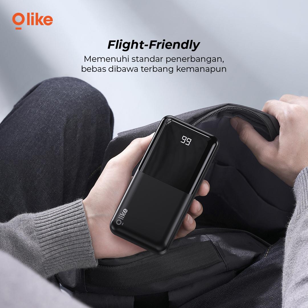 Olike Powerbank 20000mAh Smart Protection LED Display Safety Flight 3 Output Support P401- Garansi resmi 1 tahun
