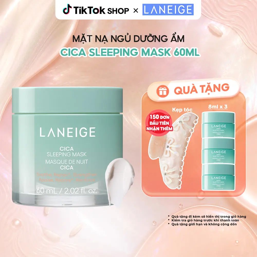 Mặt nạ ngủ phục hồi và nuôi dưỡng da làm đẹp da LANEIGE Cica Sleeping Mask AD 60ml Skincare Dưỡng Ẩm Da Nữ