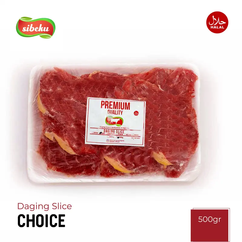 Daging Sapi Beef Slice Choice Halal 500 gram Frozen Food AUS - Sibeku beef slice 3
