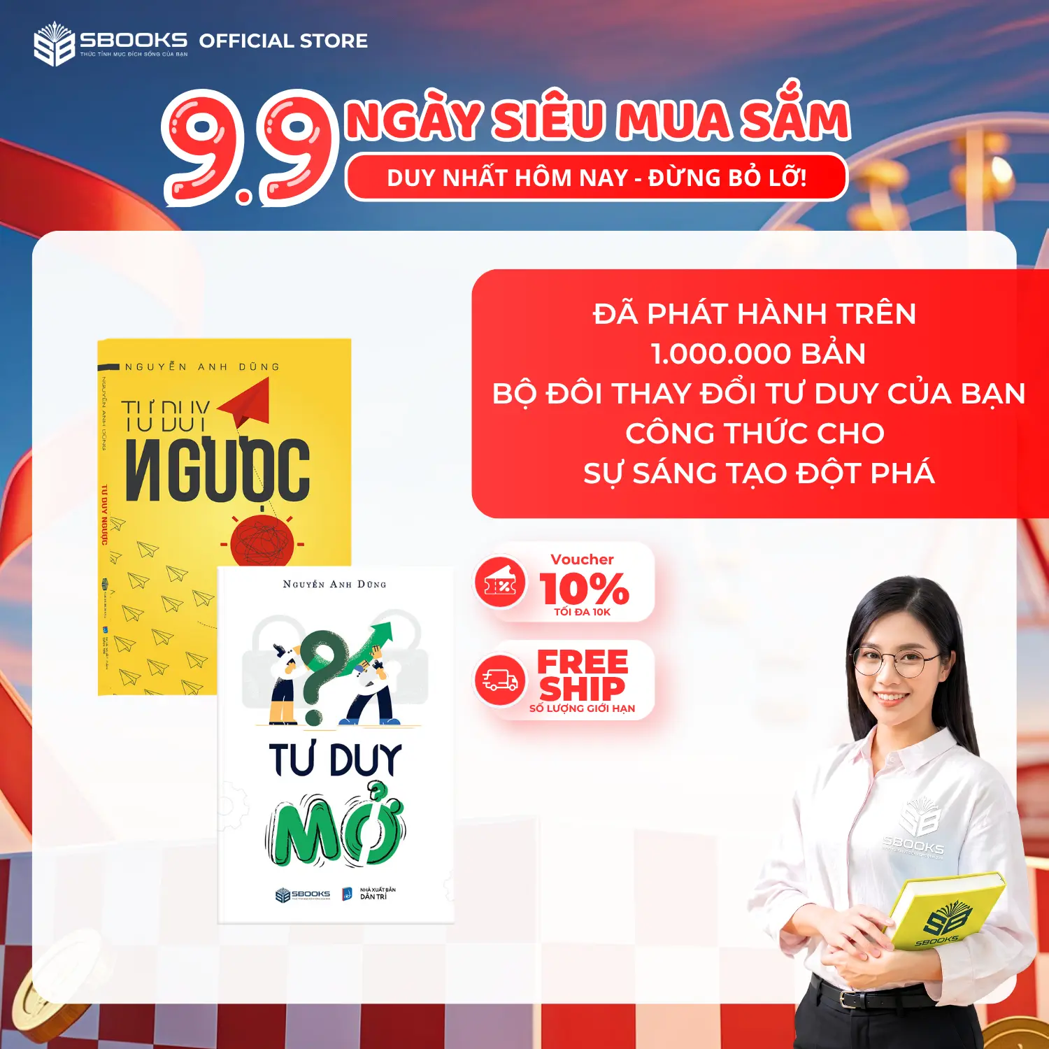 Sách Combo 2 Cuốn Sách : Tư Duy Ngược & Tư Duy Mở - Tác giả Nguyễn Anh Dũng