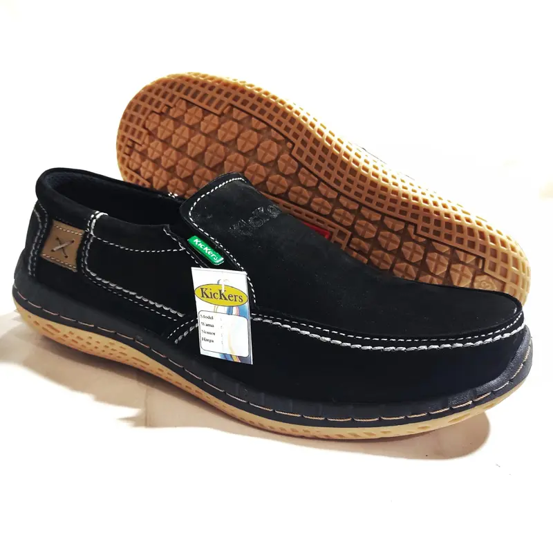 Sepatu Kasual Casual Sneakers Pria Bahan Kulit Sapi Keren Trendy Murah 2