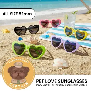 KACAMATA HEWAN PELIHARAAN MOTIF LOVE DOG SUNGLASSES POODLE BICHON POMERANIAN
