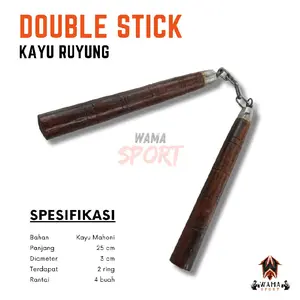 bisa bayar ditempat (cod) 12.12 perlengkapan olahraga busa kayu stainless dobbelstikk Alat Outdoor Camping