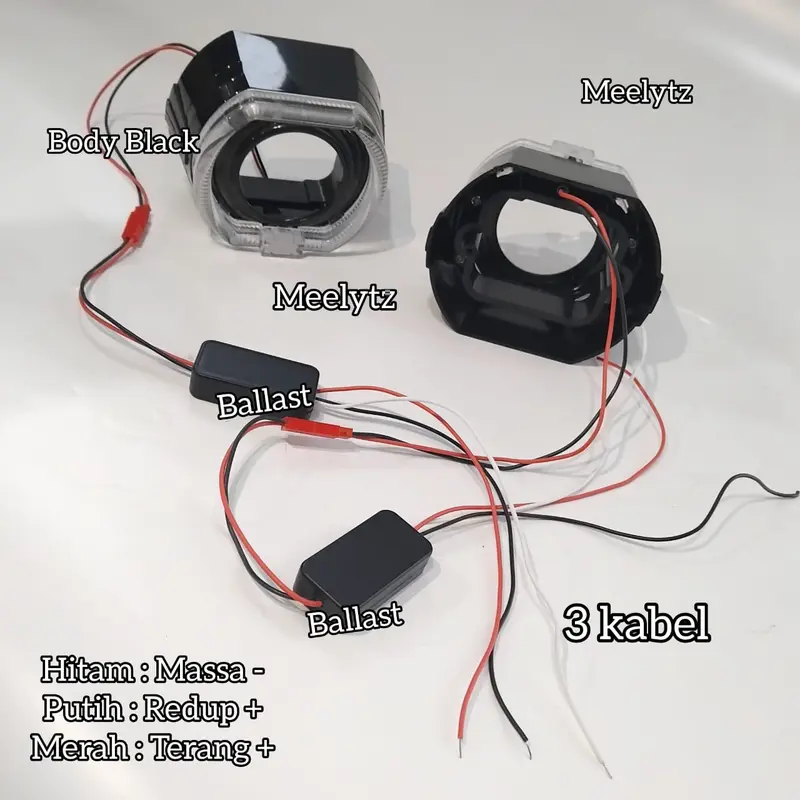 Shroud 1.5 inc Body Black Plus Ballast 2 Mode PNP Untuk Semua Merek Biled Matrix X1 1,5inc 2
