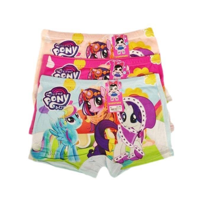 LUSINAN | Celana Dalam BOXER anak Perempuan SATTIRE KIDS Motif PONY / HELLO KITTY |CD Dalaman BALITA / SHORT anak Cewek|18 BULAN - 8 TAHUN 4