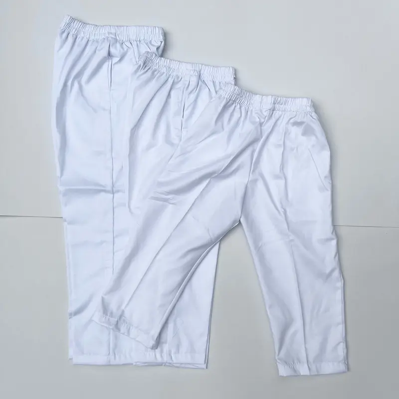 Celana Putih Panjang Kolor Karet Anak Usia 3-10 Tahun Untuk Upacara, TPQ, TPA, Madrasah, Jahitan Sisi Luar Dalam Paha, Saku Samping, Katun Toyobo Nyaman Santai Fashion 1