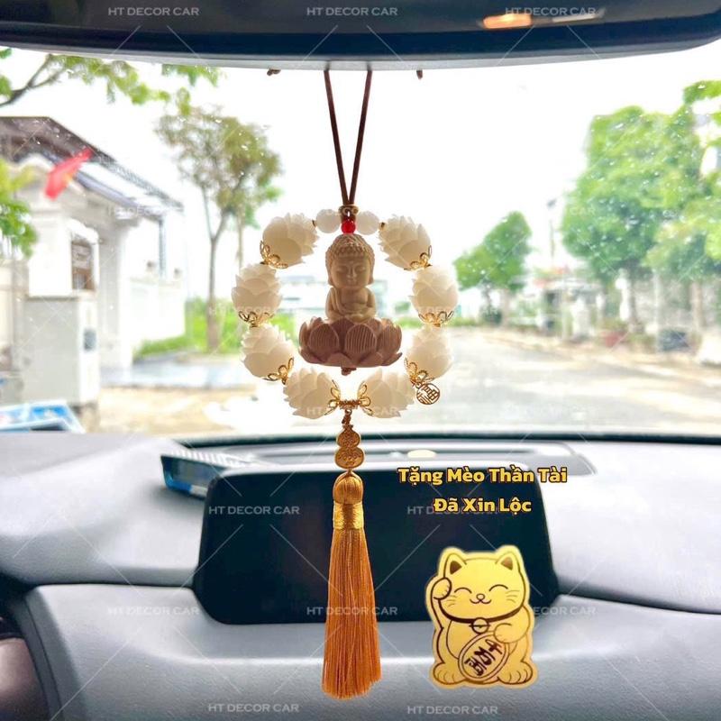  Khánh Treo liên hoa Phật Thích Ca Gỗ Khánh treo liên hoa gỗ hoàng dương  treo xe oto treo gương chiếu hậu  mang lại bình an may mắn trang trí nội thất oto sang trọng,tâm linh phụ tùng 