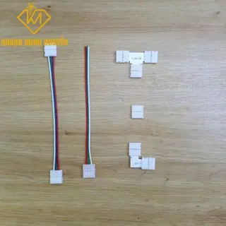 Đầu nối LED RGB 3pin, kẹp nối LED dây RGB 3pin 5V-12V-24V-48V - không dây, có dây, góc L, ngã 3 chữ T, size 8mm ,10mm
