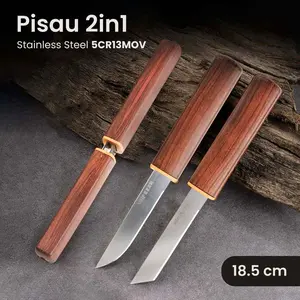 KNIFEZER Pisau Dapur Serbaguna 2in1 Stainless 5Cr13MoV Kitchen Knife
