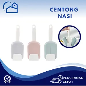 HOMESTATION - COD Tempat Sendok Nasi / Tempat Centong Nasi Penutup Otomatis Anti Debu 20022 Plastik