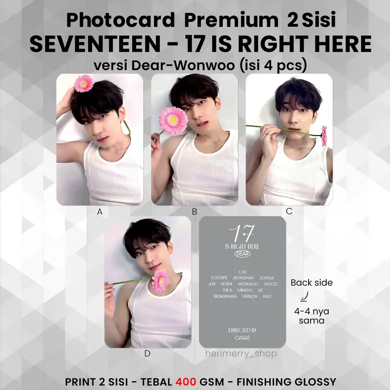 (ISI 4/5/6/13 PCS) Photocard SEVENTEEN 17 IS RIGHT HERE - PC Premium 2 Sisi Kartu Kpop Merch Unofficial SVT Maestro Lalali 17IRH 1