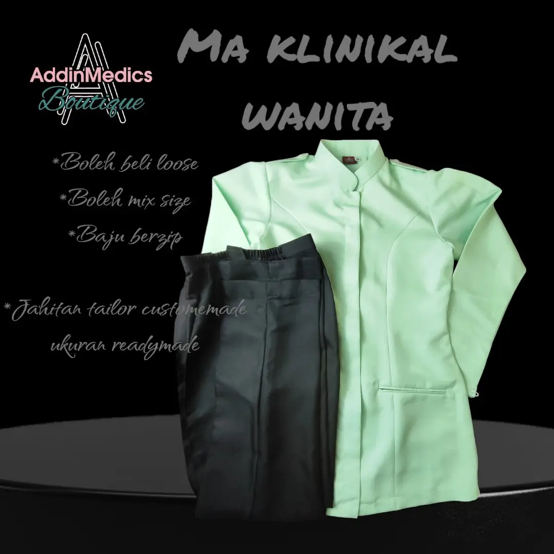 Uniform MA PPP klinikal lelaki wanita AddinMedics