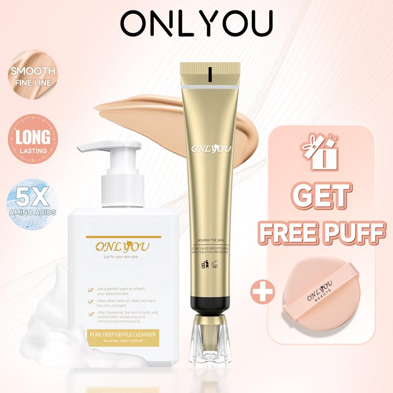 【BPOM Certification】ONLYOU PAKET Facial cleanser is suitable for any skin type Gentle cleansing +onlyou concealer pelembab foundation cair cerah 【COD】 0