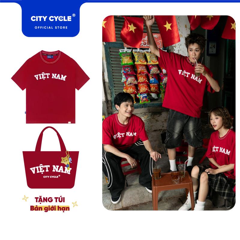   TẶNG TÚI TOTE  Áo thun yêu nước unisex form rộng T Shirt Local Brand Chính Hãng City Cycle Áo thun Việt Nam 