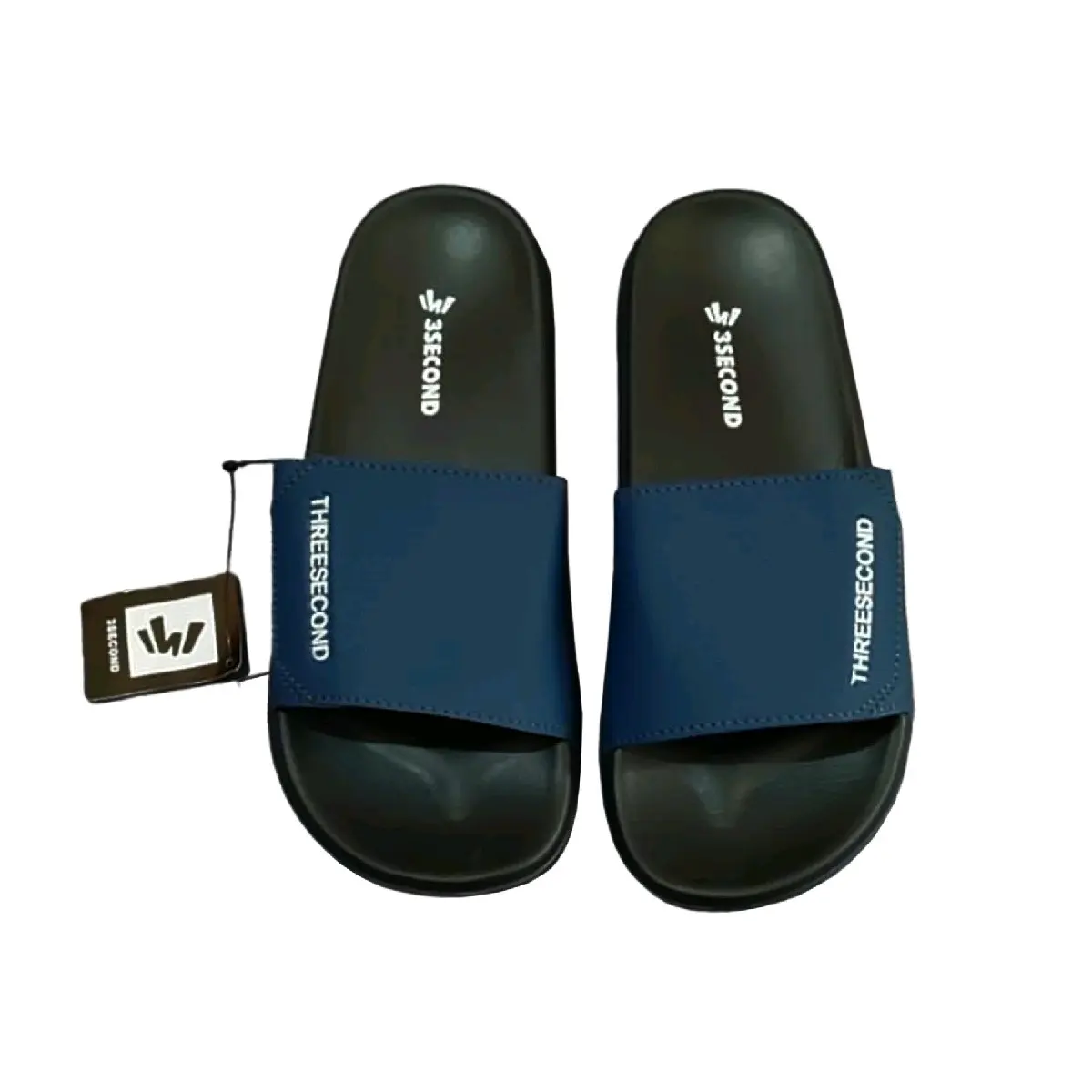 Algored Sandal Slop UK 36-43 3SC Nevy type Crove Unisex sandal Slide pria dan wanita Black Shoes Putih Selop Sendal Hitam