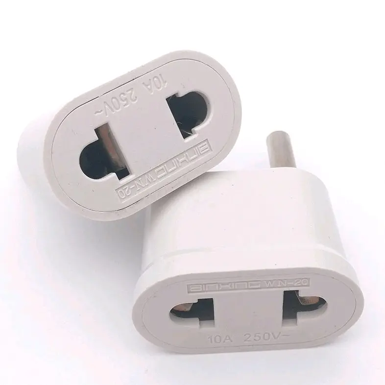 Over Steker Gepeng / Colokan Listrik Bulat ke Gepeng 1pcs / Convert ASIA EU to US JPN Taiwan Jepang China Adaptor sambungan charger handphone lampu multifungsi 3