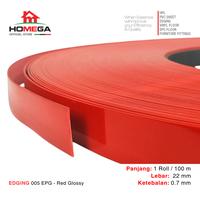 Gambar HOMEGA PVC Edging- Pelapis Meja PVC - Tekstur Red Glossy - Ukuran 22 mm / 42 mm - Kemasan 1 Roll / 100 m - Ukuran 22 mm dari Homega Indonesia Kota Administrasi Jakarta Barat 4 Tokopedia