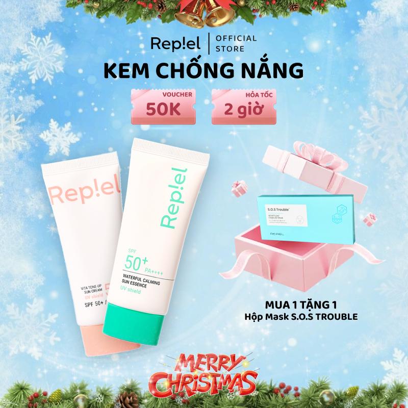 Kem chống nắng Repiel - Vita Tone - Up Sun Cream - Waterful Calming Sun Essence