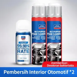 [Buy 1 Get 2]Glodway Pembersih interior multifungsi / pembersih busa ajaib untuk interior mobil, sepeda motor, sepatu, sofa / 2 botol * 650ml