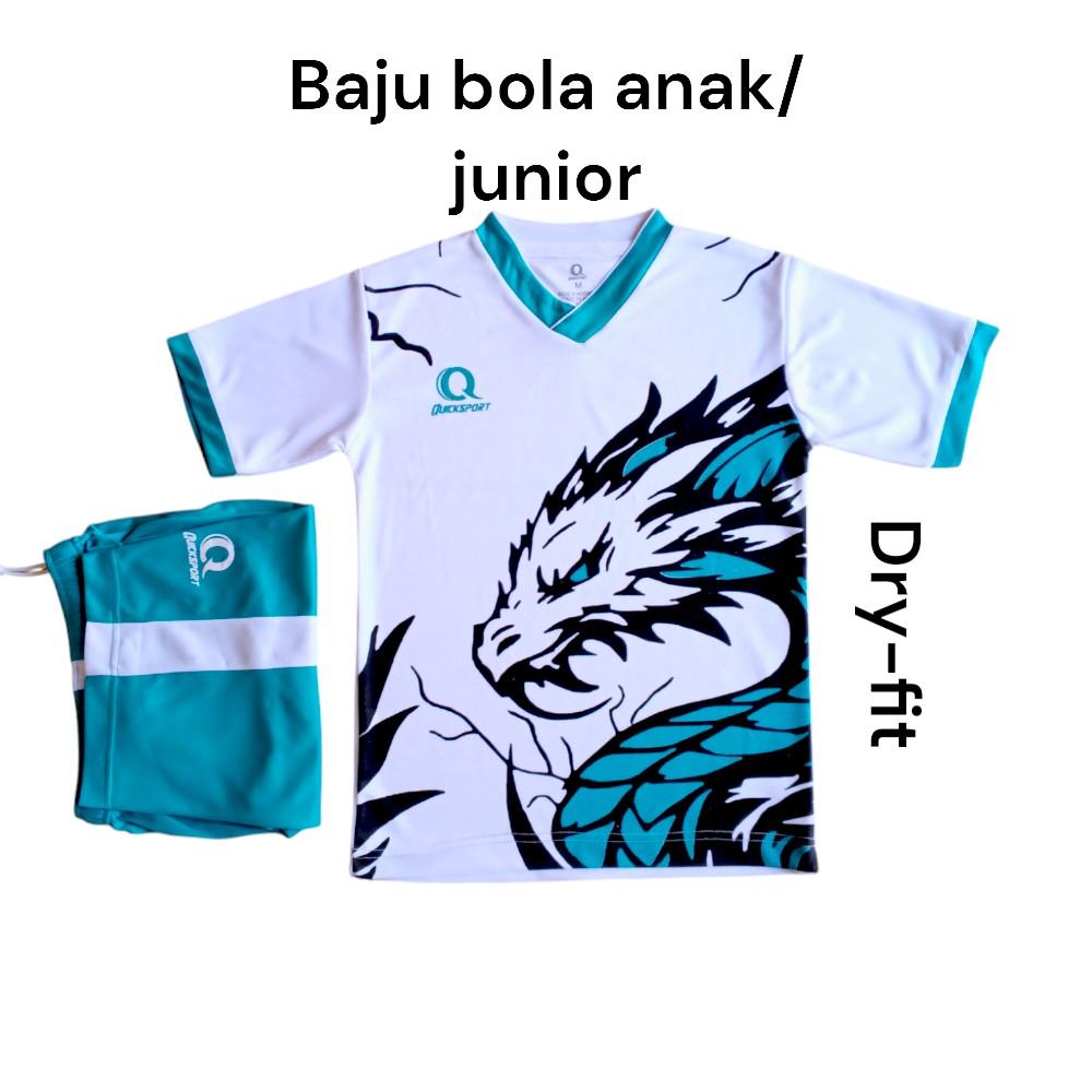 Setelan Jersey Sepak Bola Anak Junior Outdoor Sport Dryfit Celana Futsal Baju BISA TAMBAH SABLON NAMA NOMOR PUNGGUNG Bahan Dryfit Elastis Adem Berpori Size M L XL
