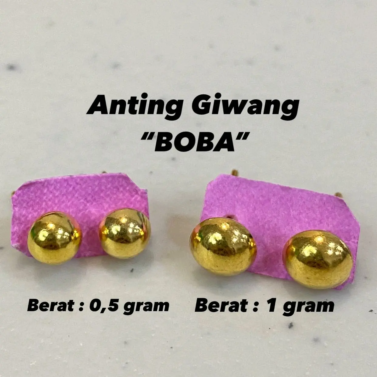 Anting Giwang Boba I Kode: 0,5gr & 1gr