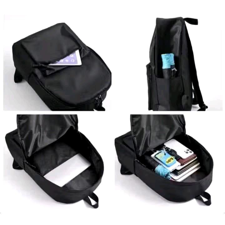Kariemake -Tas ransel sekolah punggung cocok untuk Pria wanita (Unisex) Bahan kanvas D300 backpack Cewek Cowok 2